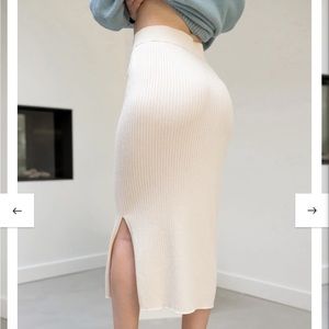 Paper label size small pencil midi skirt nwot